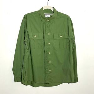 Green Button Down Camp Shirt